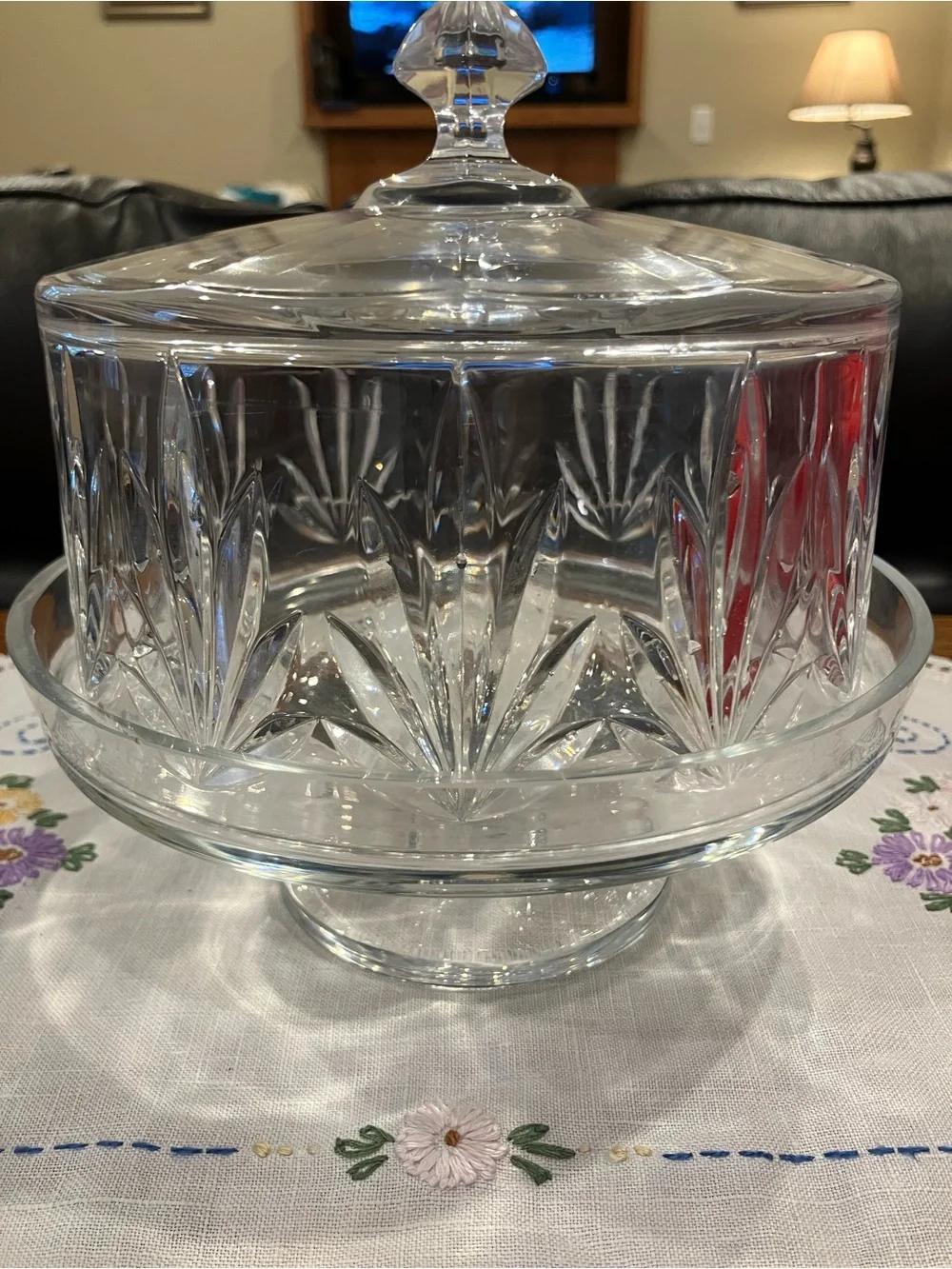 Real crystal small cake stand
